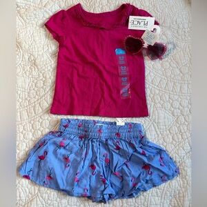 The Children's Place Pink and Blue Flamingo Set